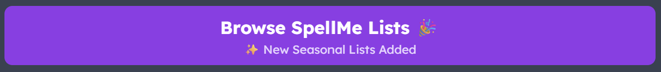 SpellMe Word Lists button
